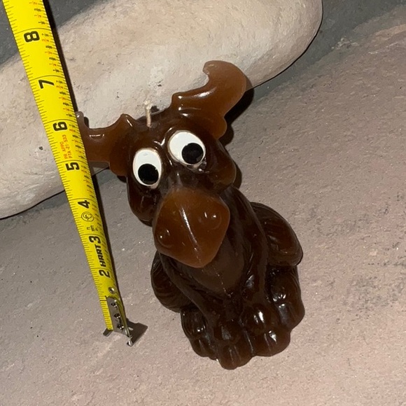 Moose Anthropomorphist Moulded Candle Vintage - Picture 15 of 16